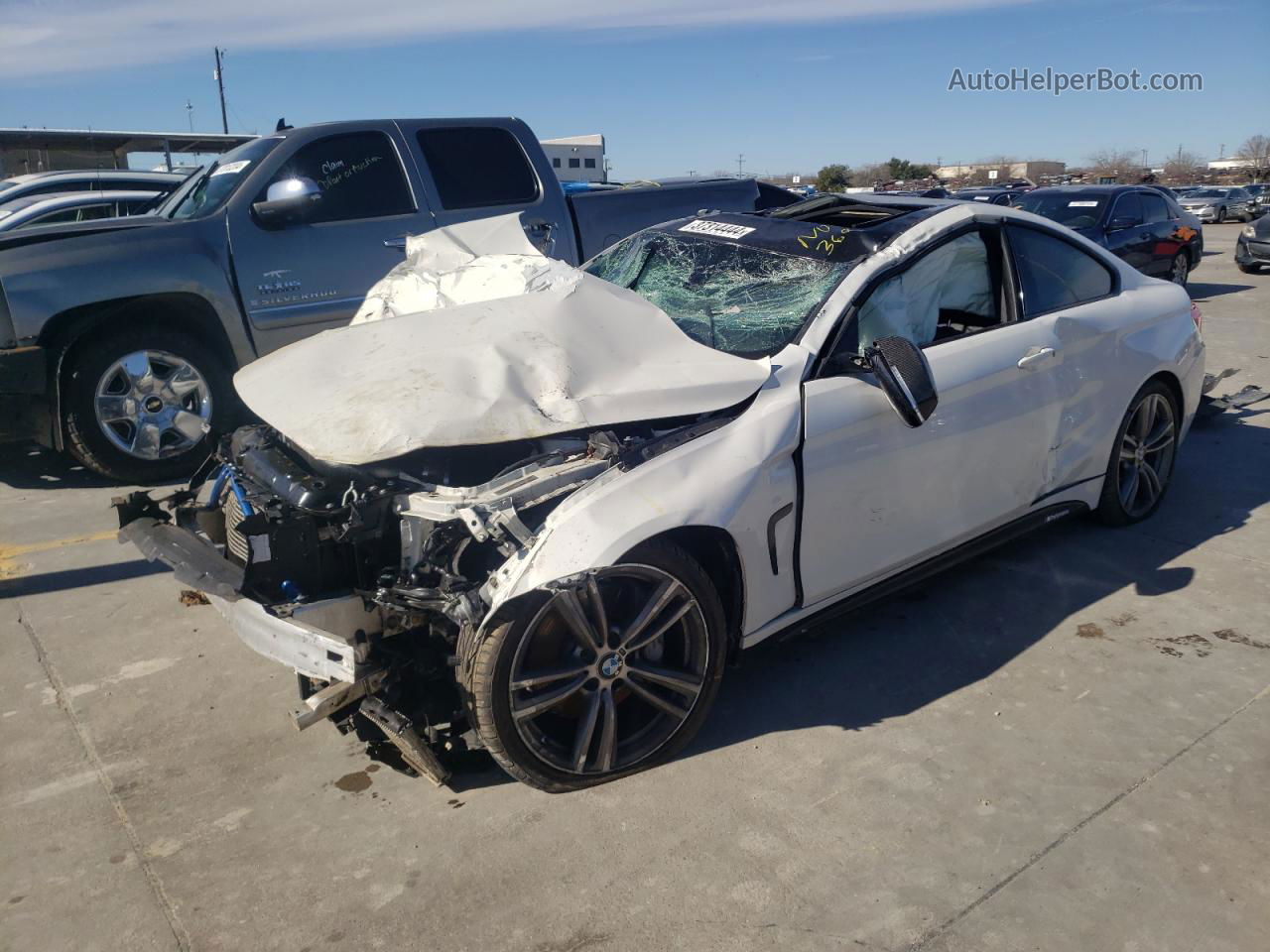 2015 Bmw 435 I White vin: WBA3R1C54FK193411