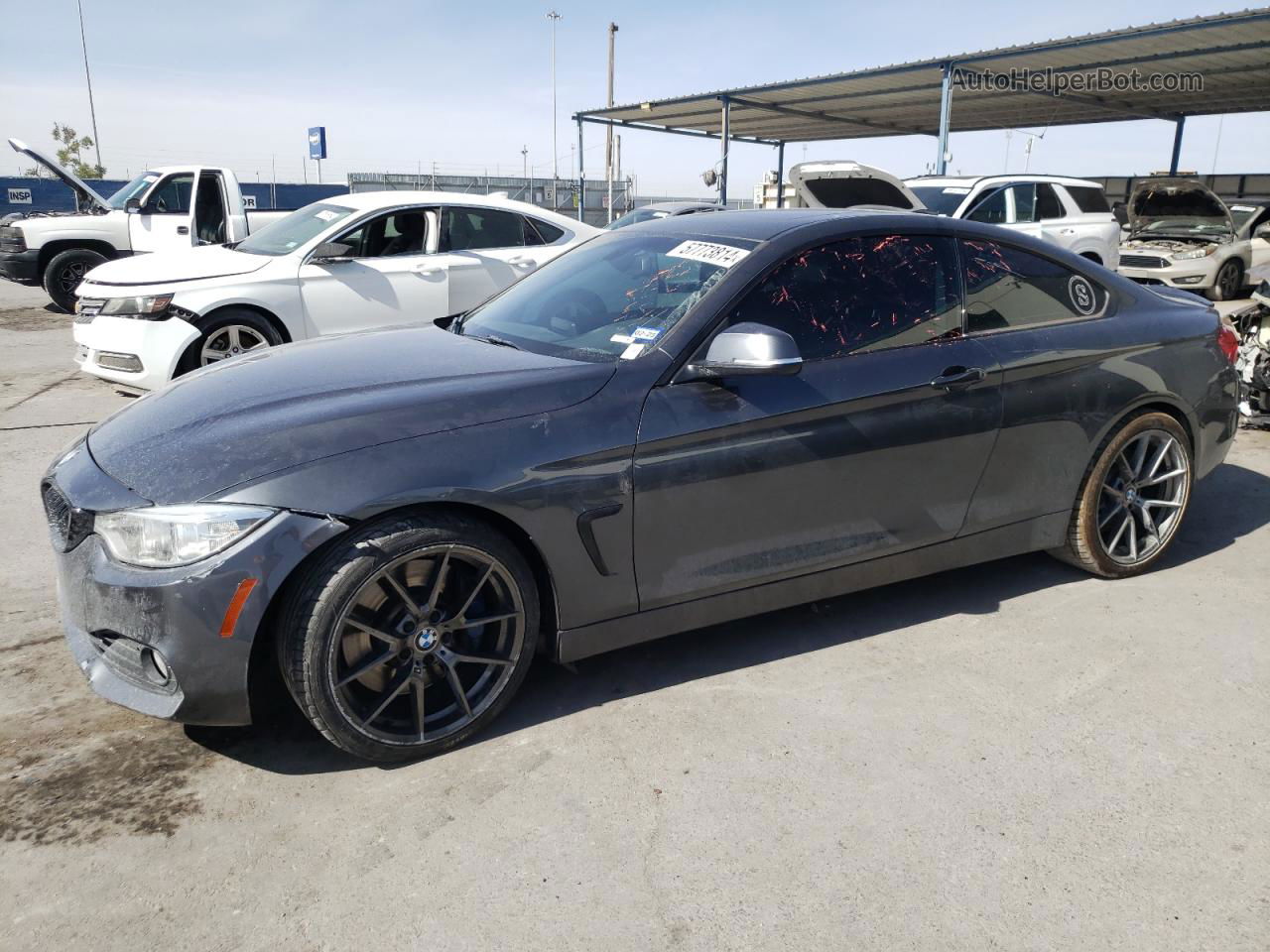 2015 Bmw 435 I Gray vin: WBA3R1C55FK193501