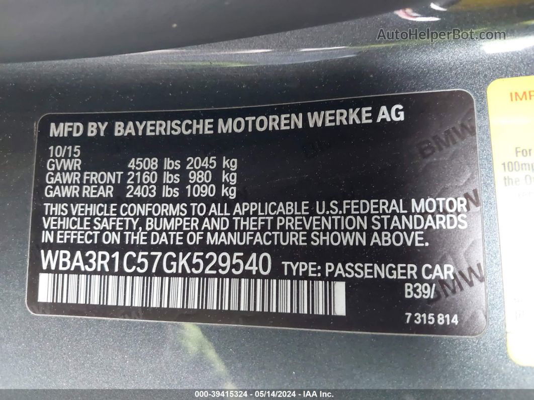 2016 Bmw 435i   Gray vin: WBA3R1C57GK529540