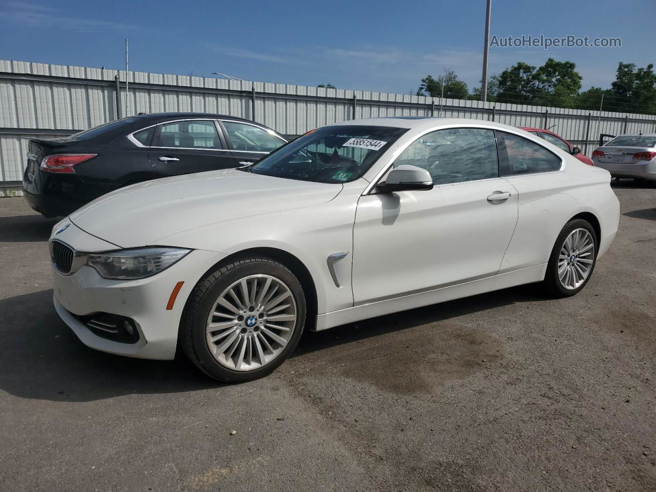 2015 Bmw 435 Xi White vin: WBA3R5C50FK371998