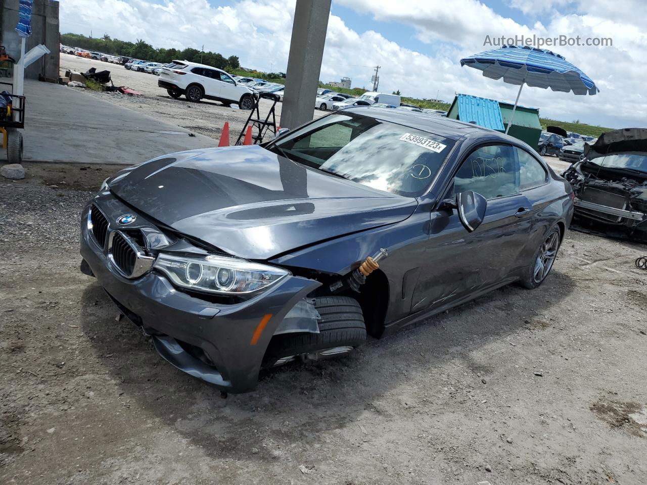 2016 Bmw 435 Xi Gray vin: WBA3R5C55GK373313