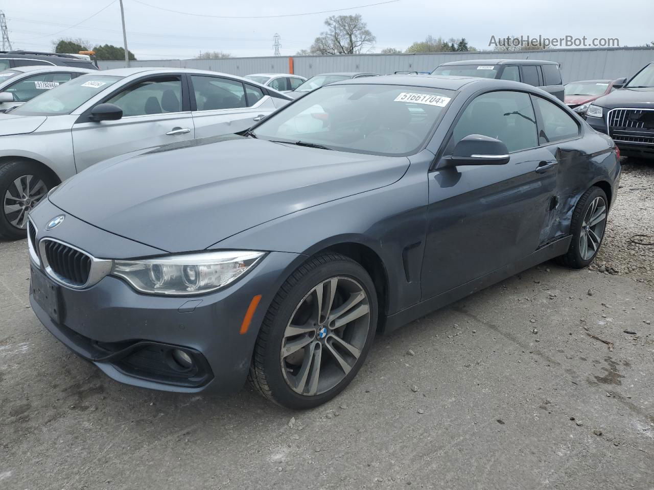 2015 Bmw 435 Xi Gray vin: WBA3R5C57FK372971