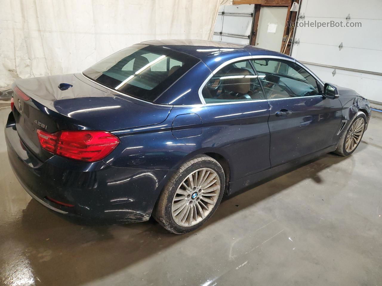 2015 Bmw 428 Xi Sulev Синий vin: WBA3T1C52FP820644