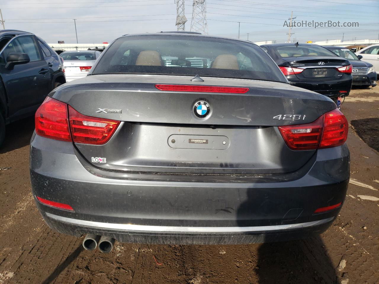 2015 Bmw 428 Xi Sulev Gray vin: WBA3T1C55FP820198