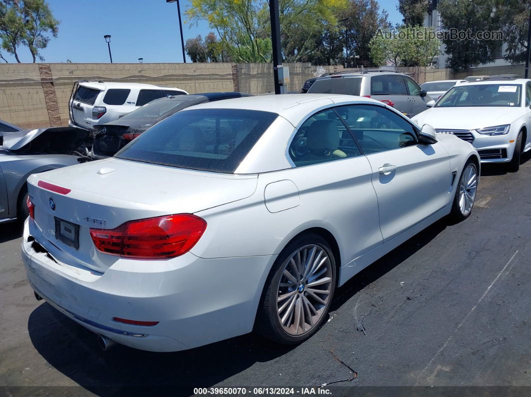 2015 Bmw 435i Xdrive White vin: WBA3T7C5XF5A37055