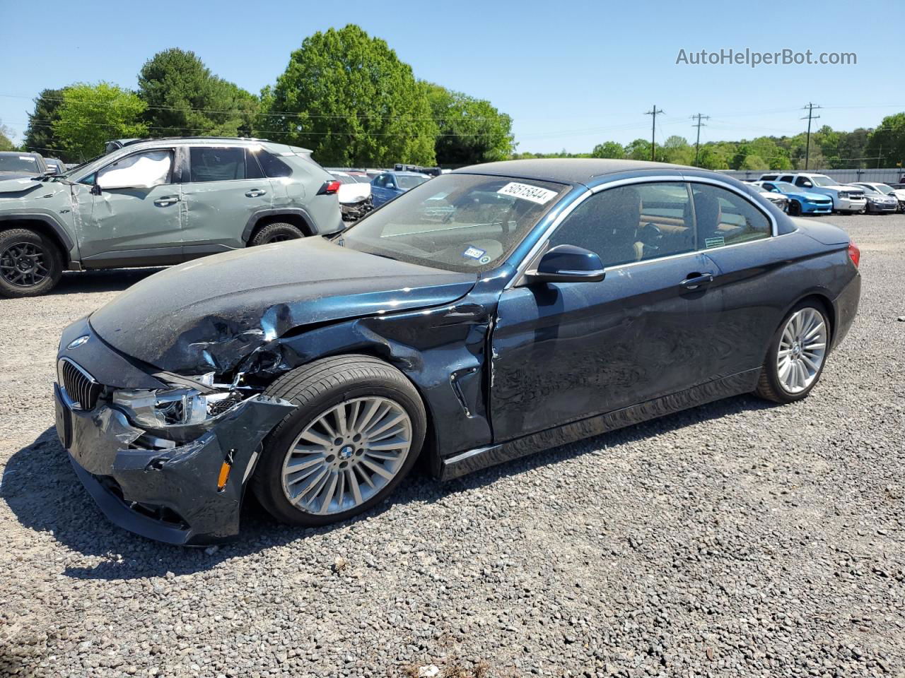 2015 Bmw 428 I Синий vin: WBA3V5C50FP752491