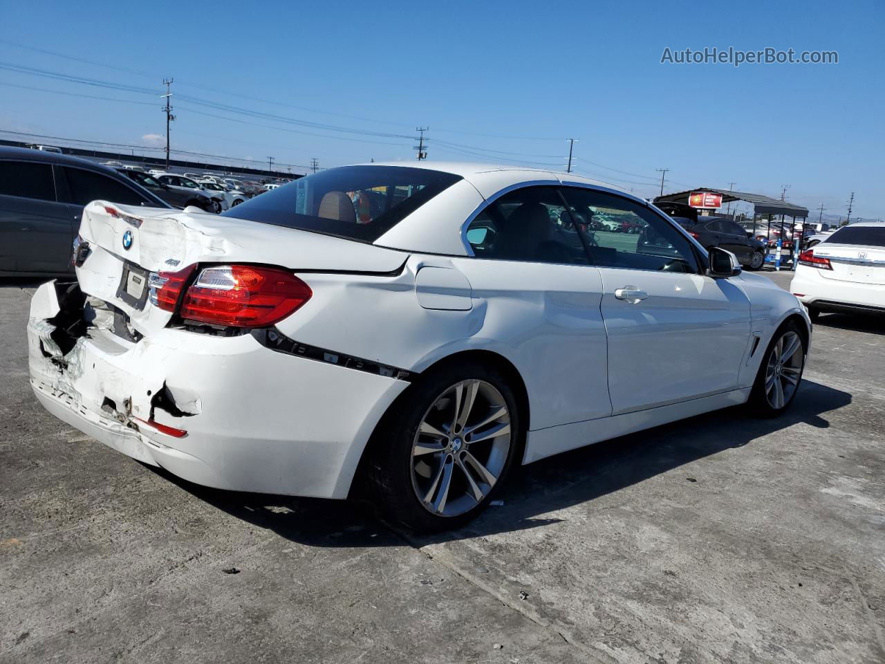 2016 Bmw 428 I Sulev Белый vin: WBA3V7C52G5A24974