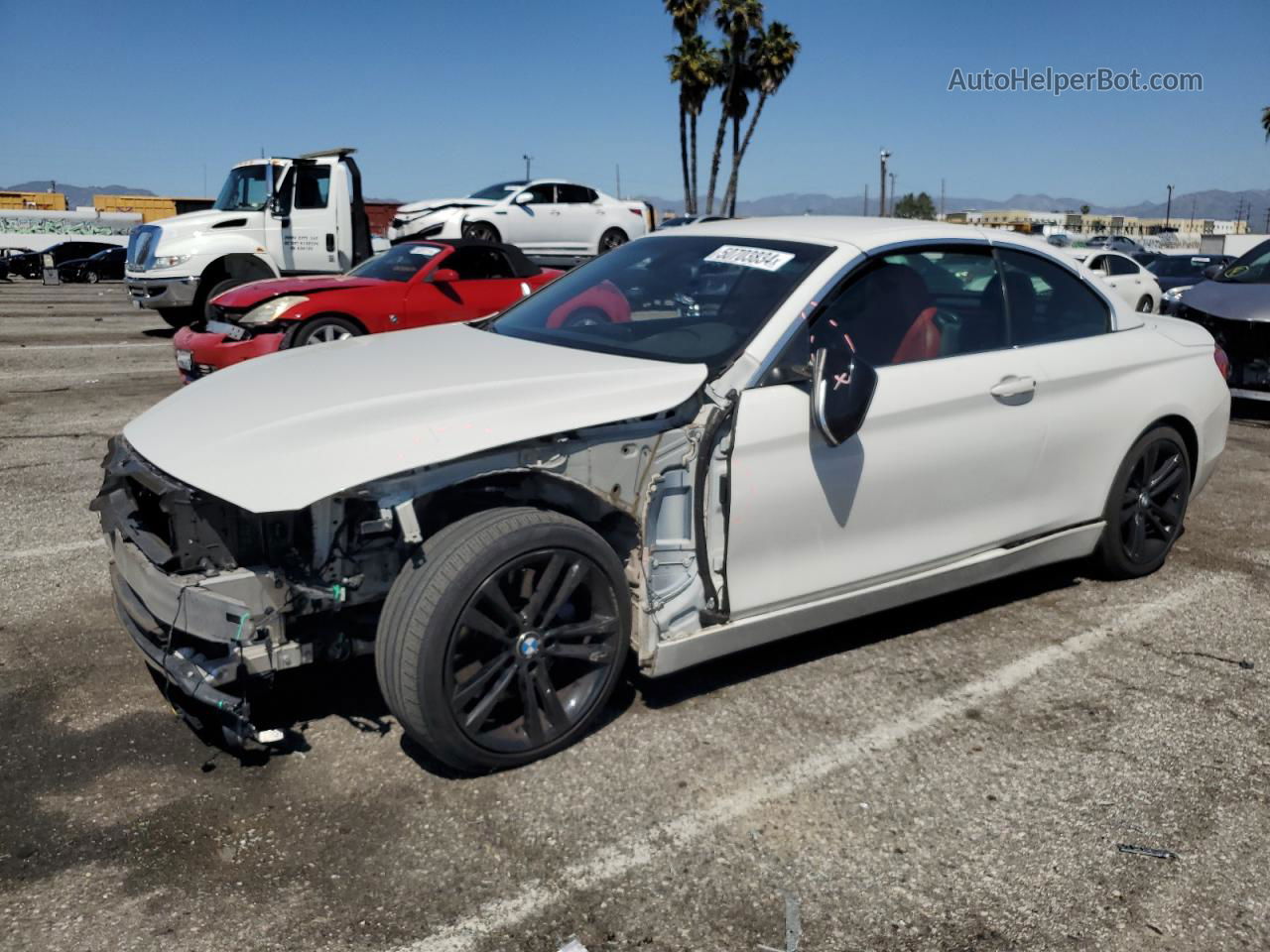 2015 Bmw 428 I Sulev White vin: WBA3V7C54FP771346