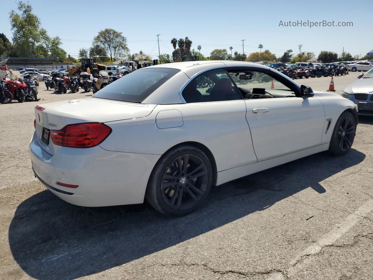 2015 Bmw 428 I Sulev White vin: WBA3V7C54FP771346