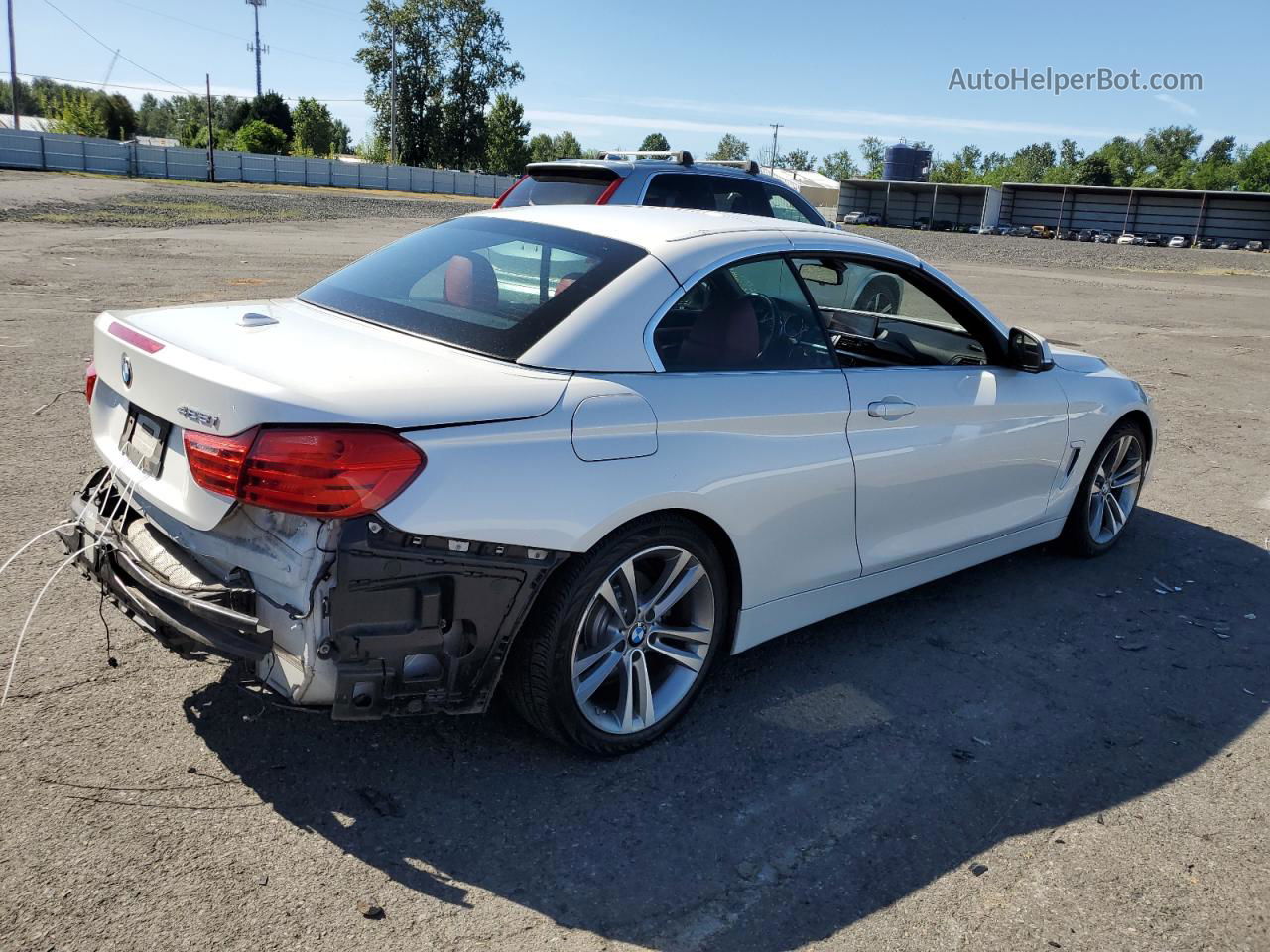 2016 Bmw 428 I Sulev White vin: WBA3V7C56G5A25058