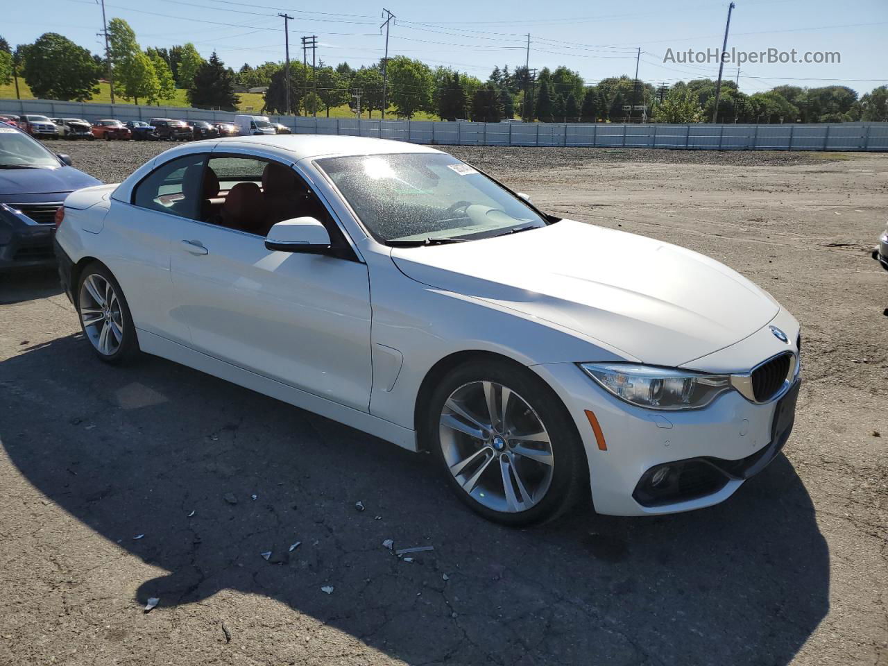 2016 Bmw 428 I Sulev White vin: WBA3V7C56G5A25058