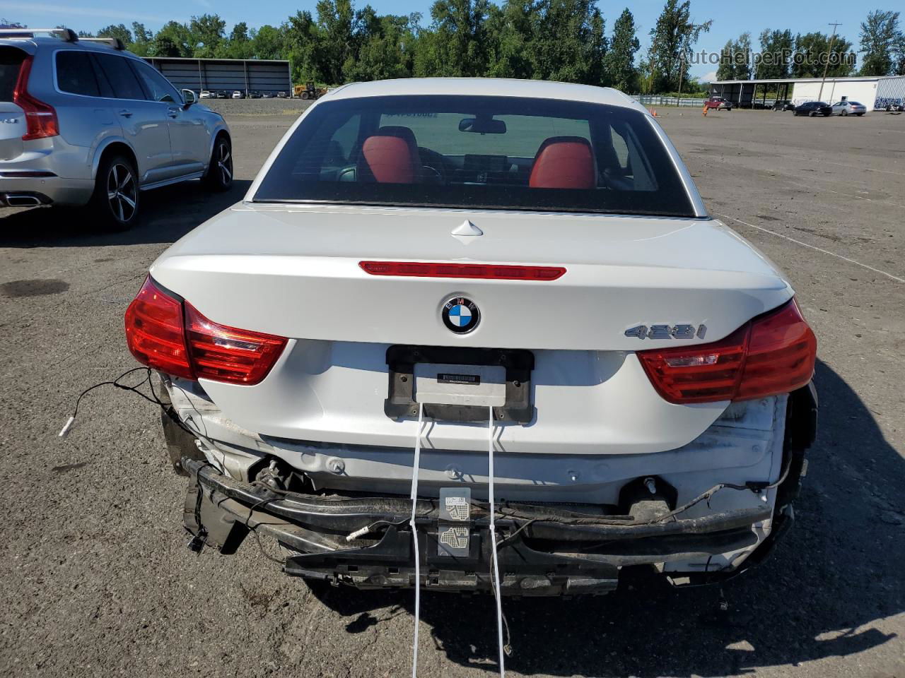 2016 Bmw 428 I Sulev White vin: WBA3V7C56G5A25058