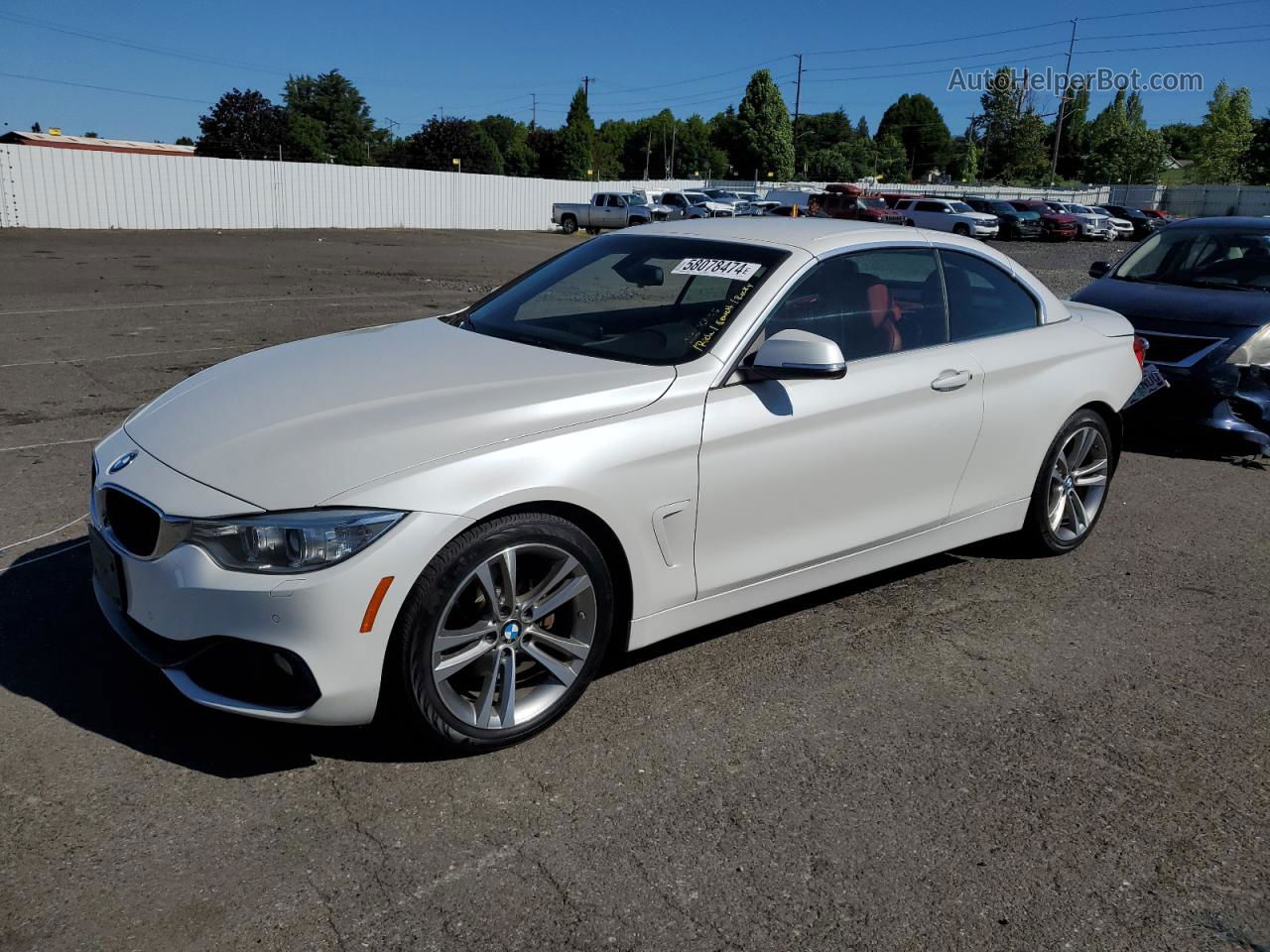 2016 Bmw 428 I Sulev White vin: WBA3V7C56G5A25058