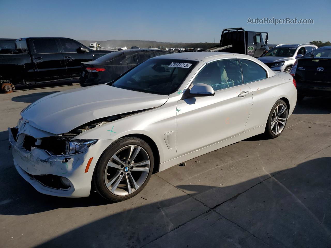 2016 Bmw 428 I Sulev White vin: WBA3V7C56G5A26520