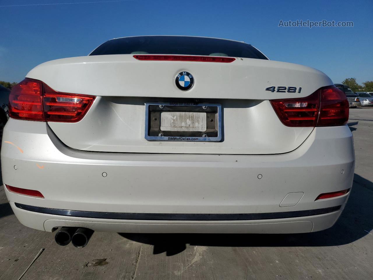 2016 Bmw 428 I Sulev White vin: WBA3V7C56G5A26520