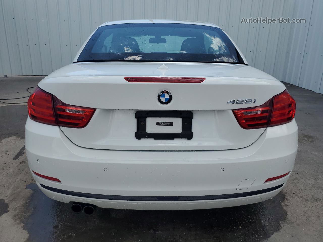 2016 Bmw 428 I Sulev White vin: WBA3V7C57G5A26297