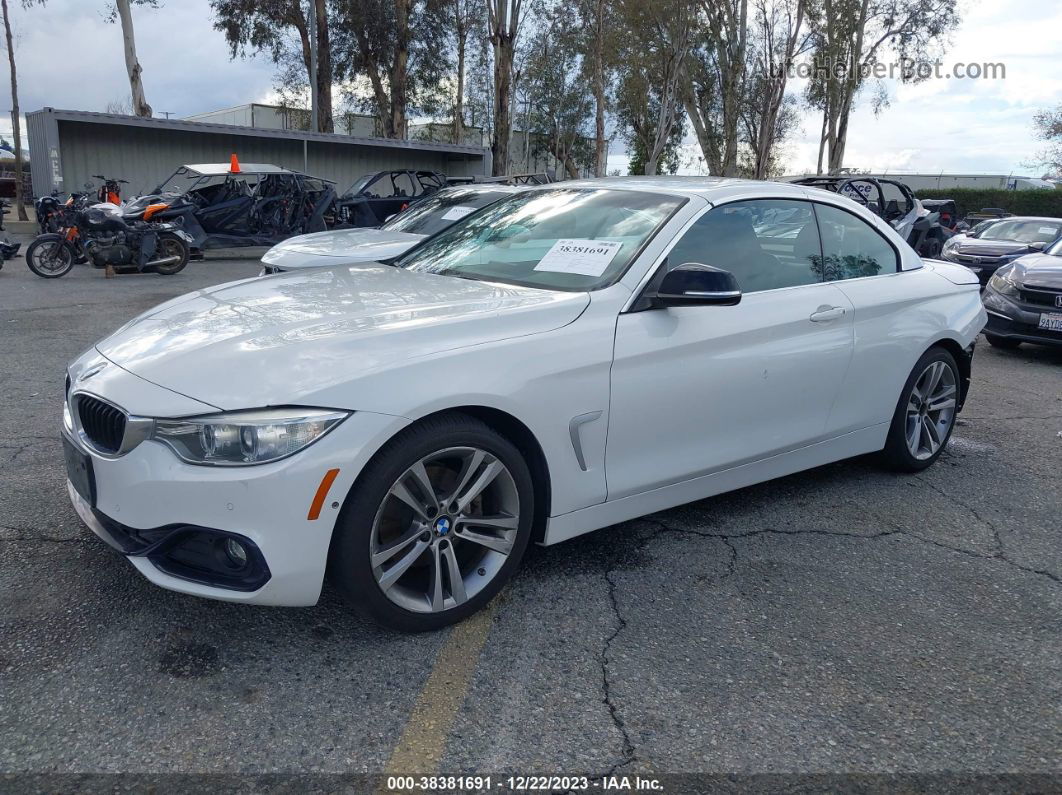 2015 Bmw 428i   White vin: WBA3V7C5XFP771593