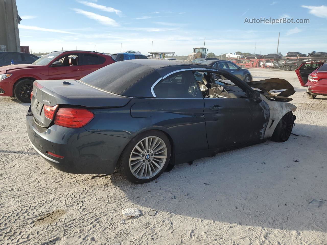 2015 Bmw 428 Xi Синий vin: WBA3V9C5XFP946923