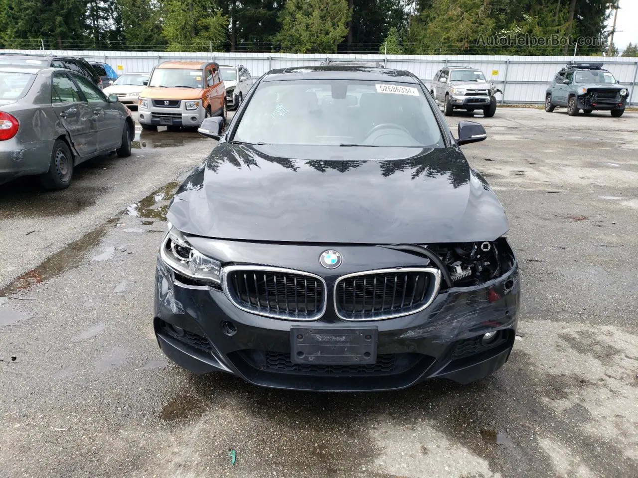 2016 Bmw 335 Xigt Black vin: WBA3X9C52GD869459