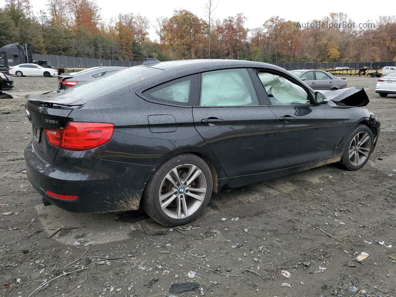 2016 Bmw 335 Xigt Black vin: WBA3X9C52GD869896