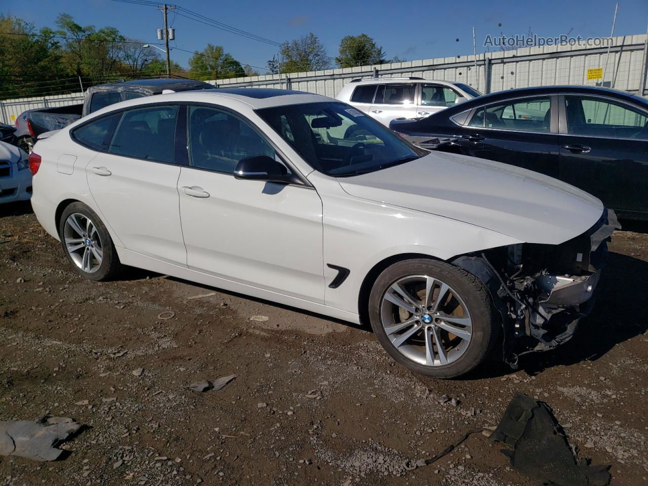 2014 Bmw 335 Xigt White vin: WBA3X9C55ED153605