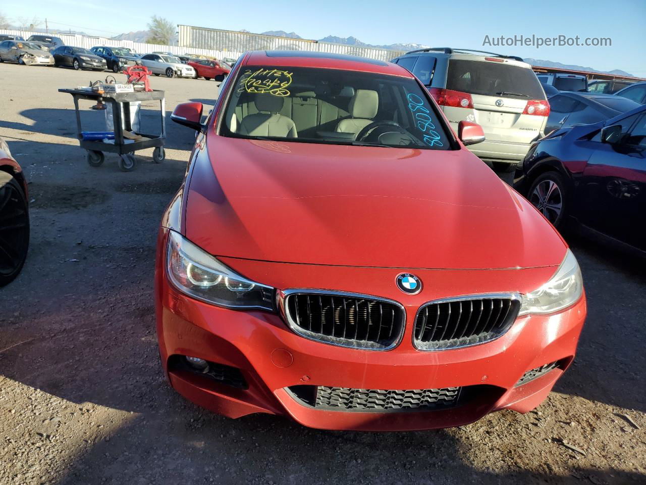 2015 Bmw 335 Xigt Red vin: WBA3X9C57FD868080