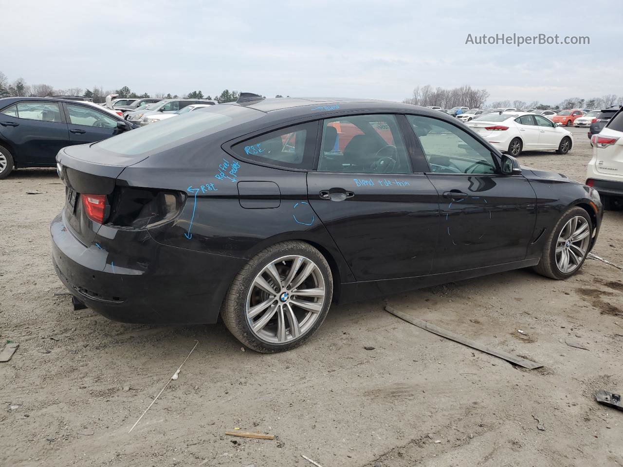 2016 Bmw 335 Xigt Black vin: WBA3X9C57GD869666