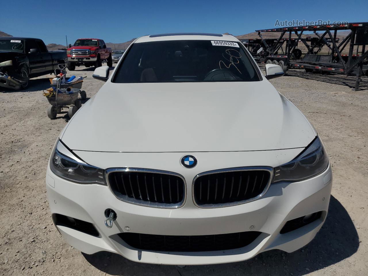 2016 Bmw 335 Xigt White vin: WBA3X9C58GD869238