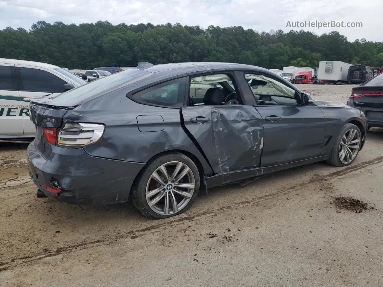 2016 Bmw 335 Xigt Gray vin: WBA3X9C5XGD869497