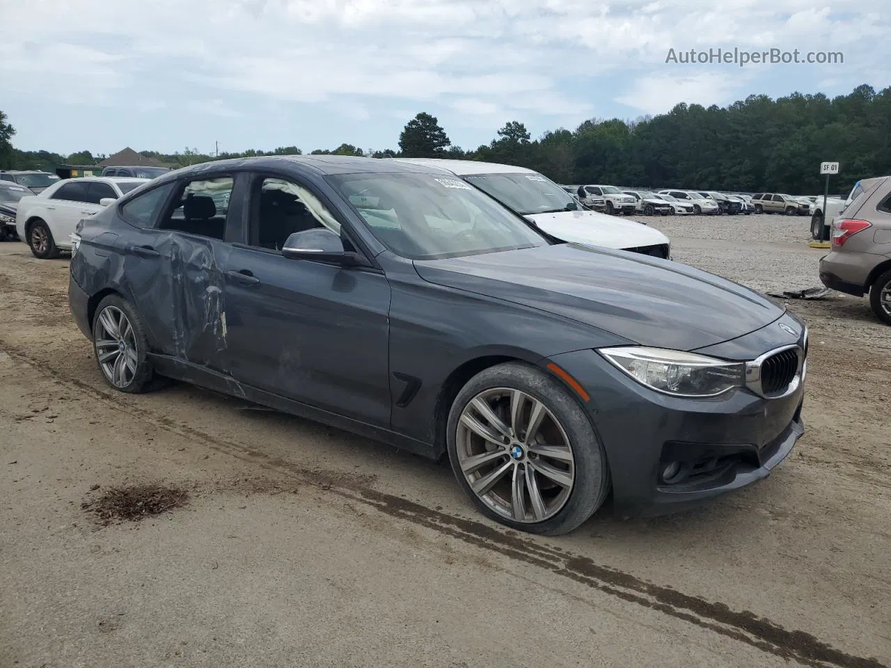 2016 Bmw 335 Xigt Gray vin: WBA3X9C5XGD869497