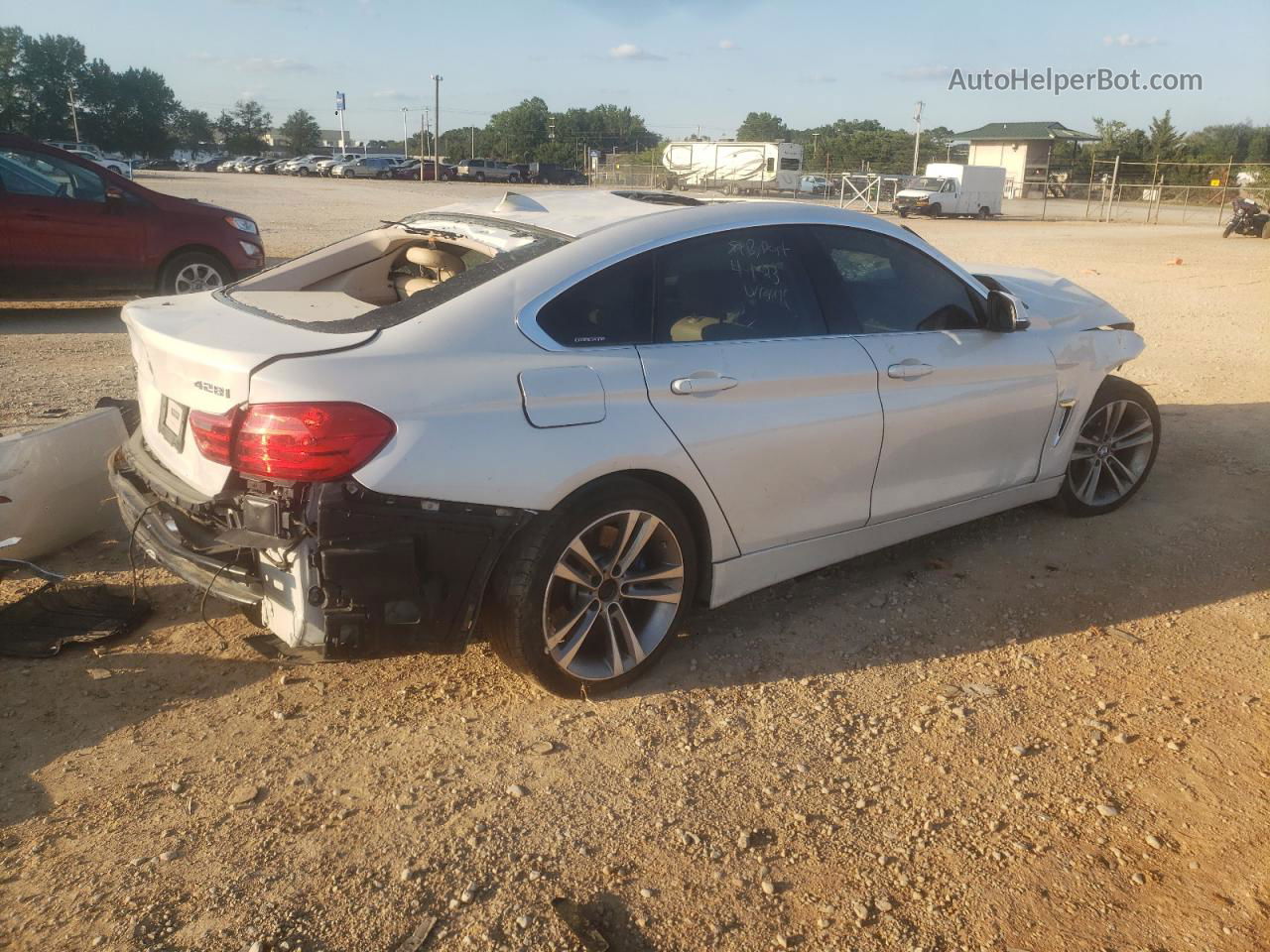 2015 Bmw 428 I Gran Coupe White vin: WBA4A5C58FG051570