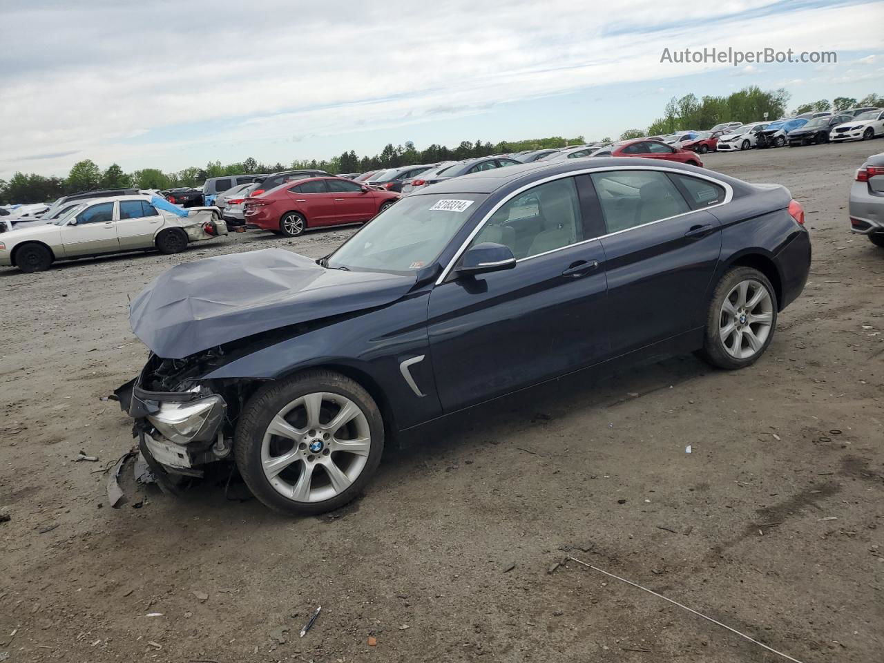 2015 Bmw 428 Xi Gran Coupe Blue vin: WBA4A7C51FD415745