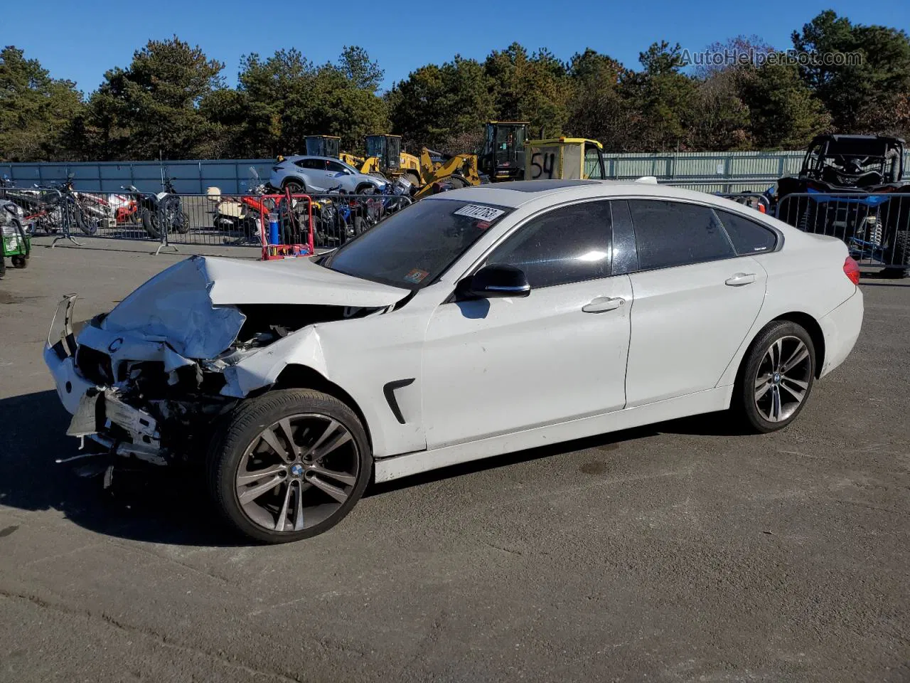 2015 Bmw 428 Xi Gran Coupe White vin: WBA4A7C59FD413709