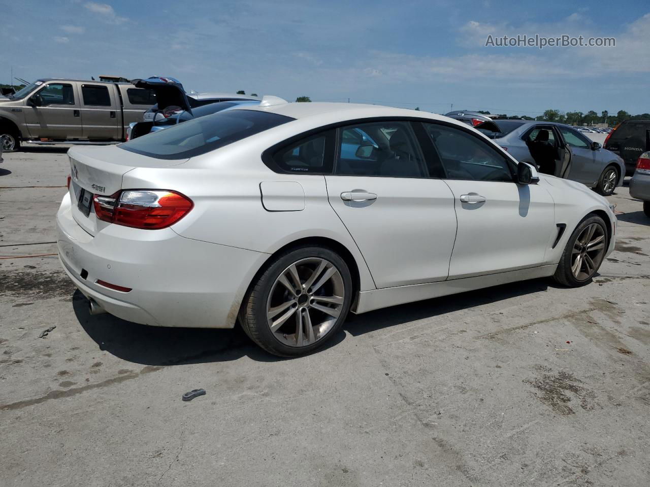 2015 Bmw 435 I Gran Coupe White vin: WBA4B1C50FD955193