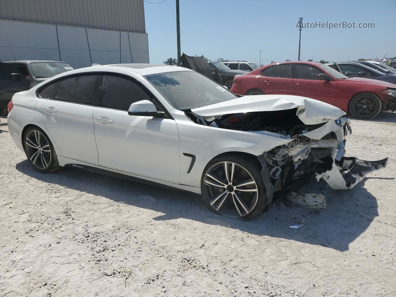 2015 Bmw 435 I Gran Coupe White vin: WBA4B1C55FD954749