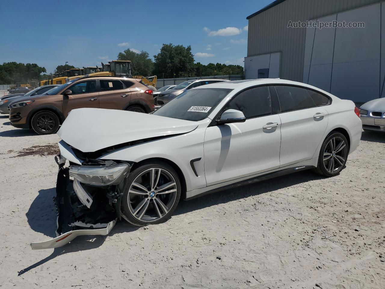 2015 Bmw 435 I Gran Coupe White vin: WBA4B1C55FD954749