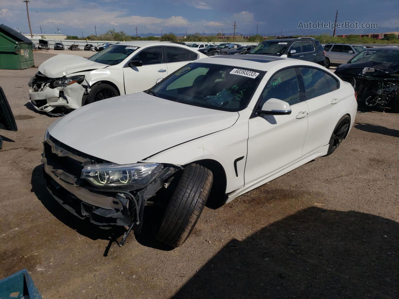 2015 Bmw 435 I Gran Coupe White vin: WBA4B1C55FD954802