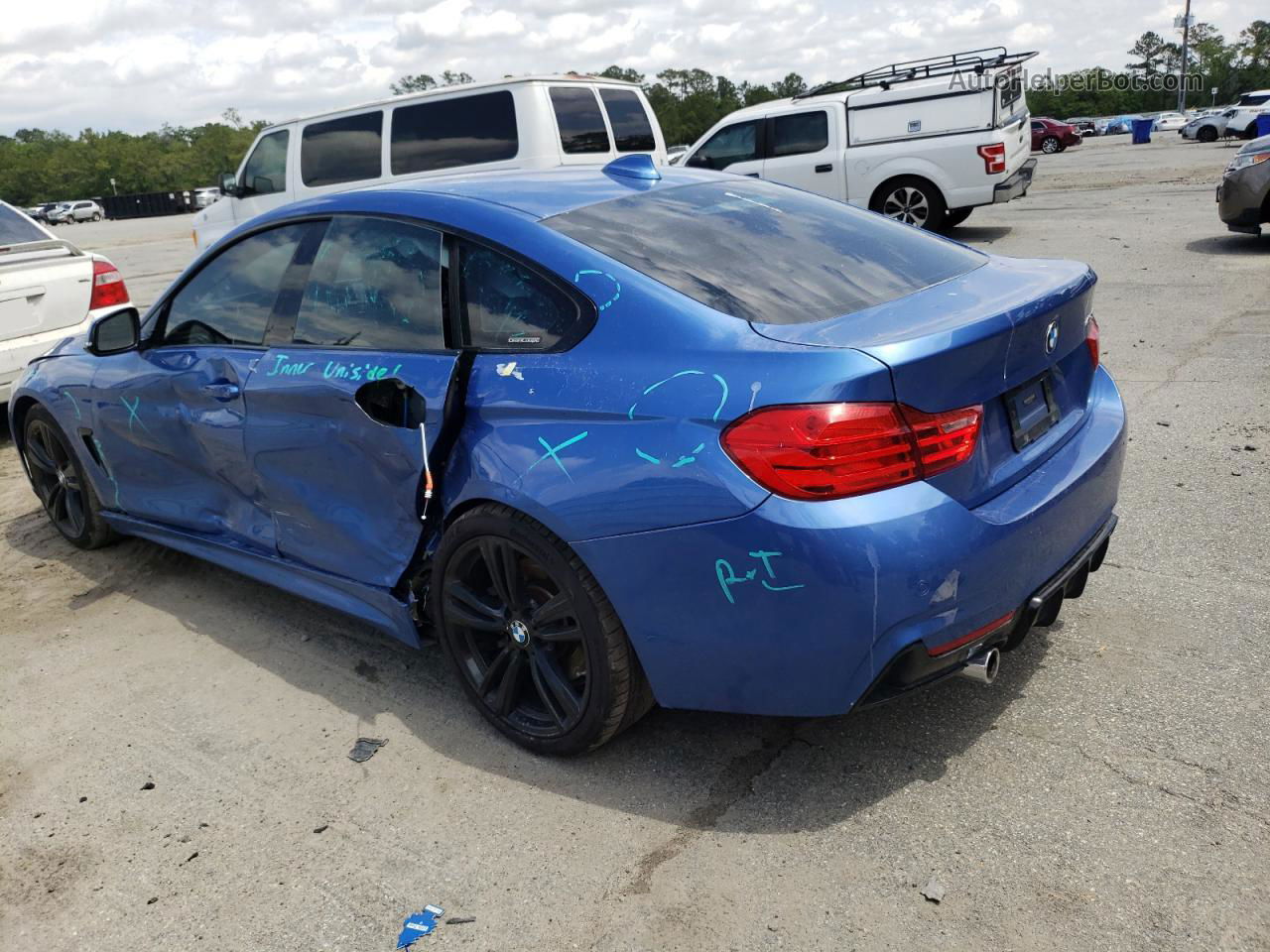 2016 Bmw 435 I Gran Coupe Blue vin: WBA4B1C57GG242713