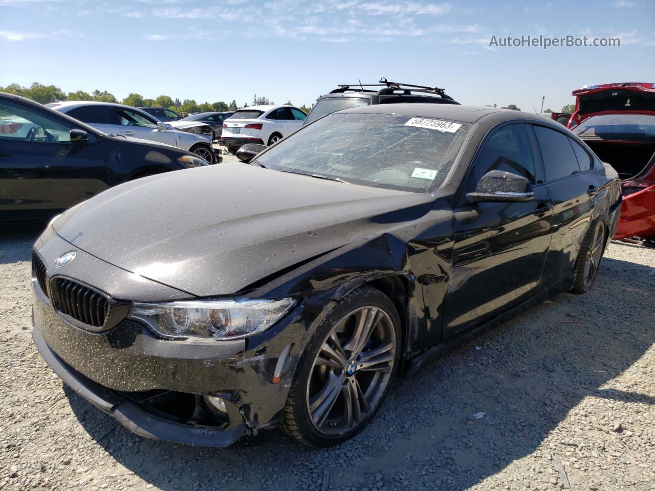 2015 Bmw 435 I Gran Coupe Black vin: WBA4B1C58FD955152