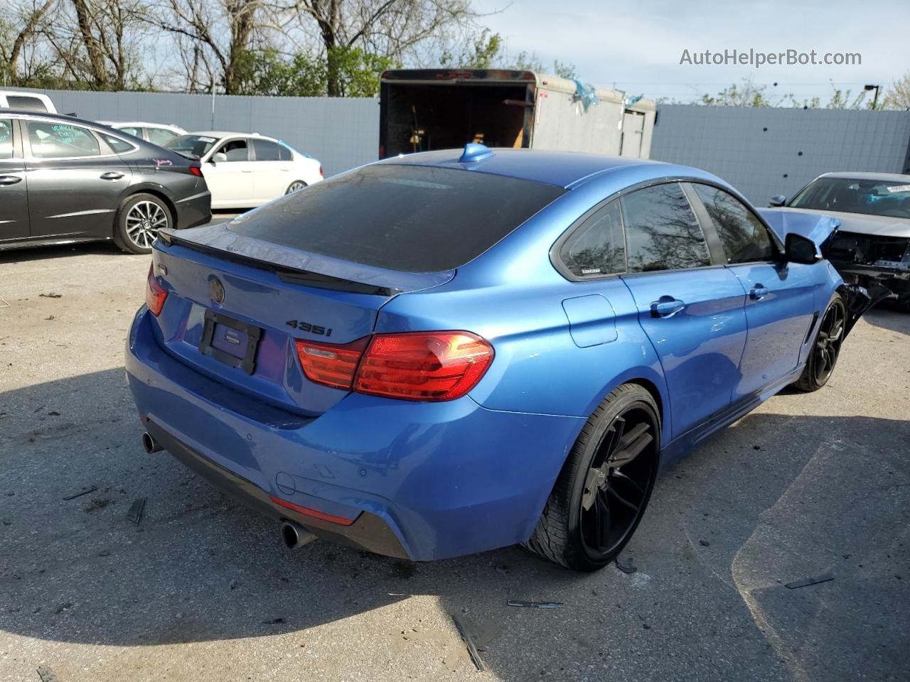 2015 Bmw 435 I Gran Coupe Blue vin: WBA4B1C58FD955247