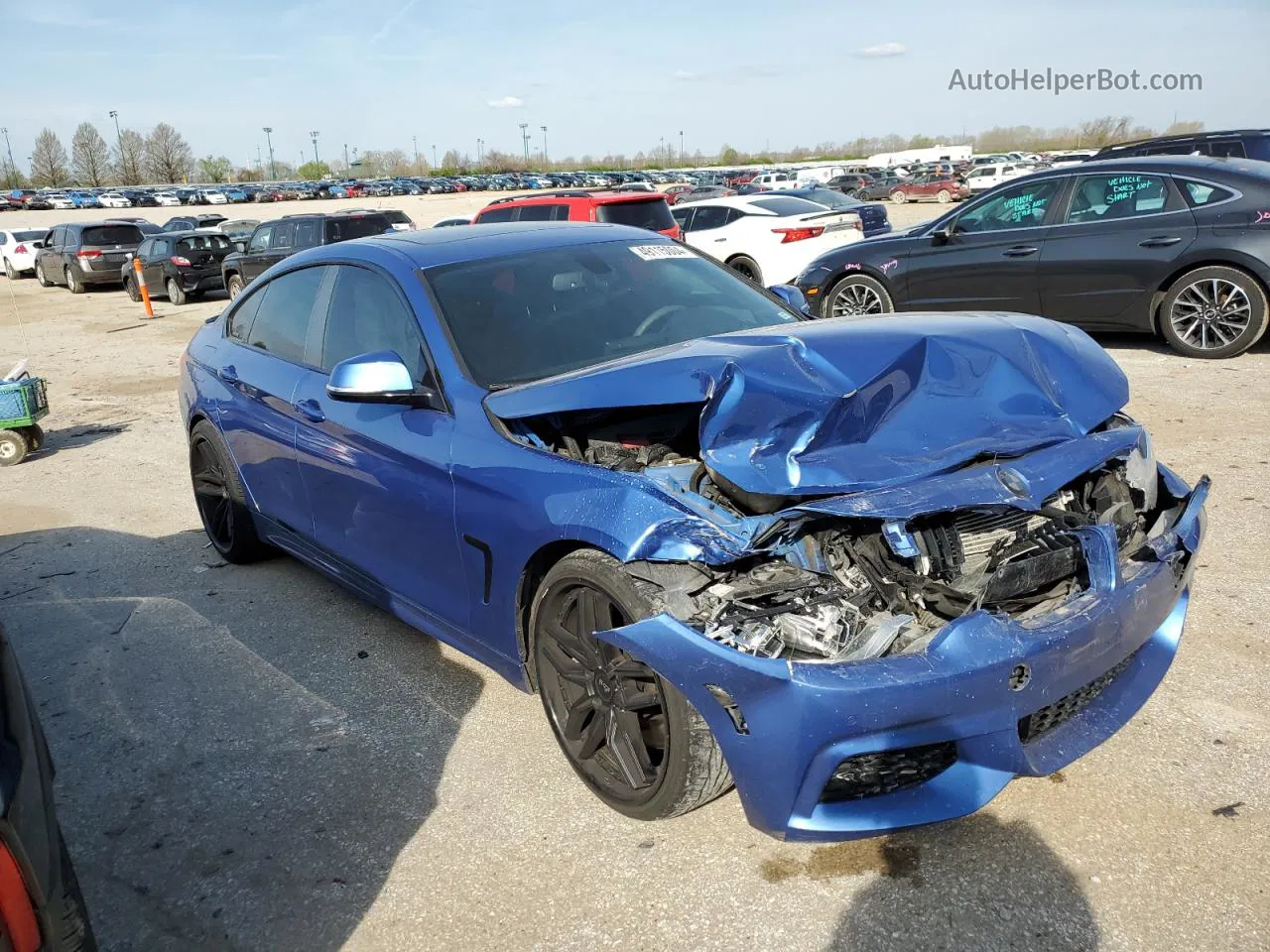 2015 Bmw 435 I Gran Coupe Blue vin: WBA4B1C58FD955247