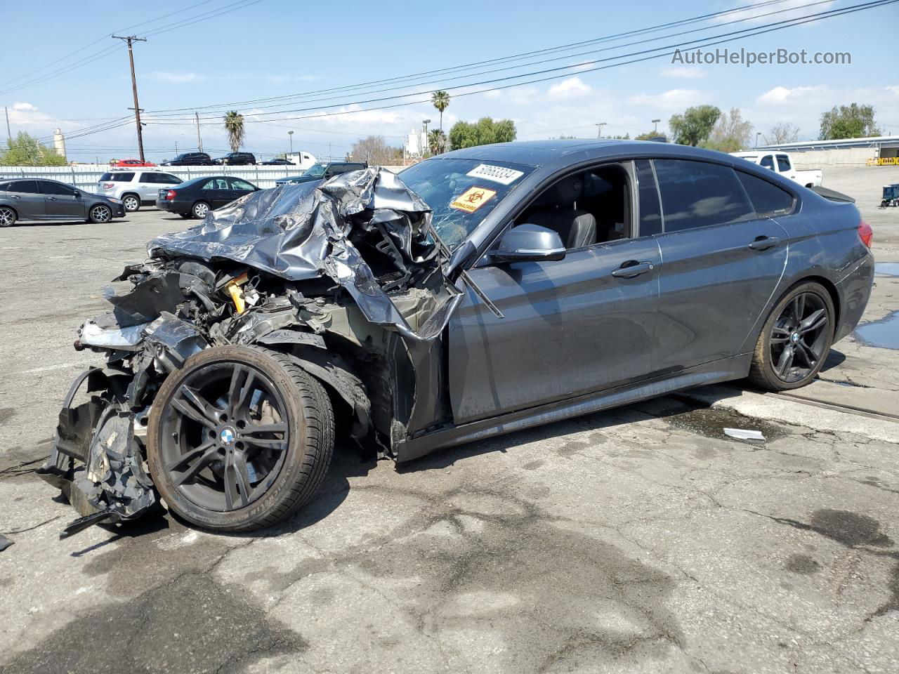 2015 Bmw 435 I Gran Coupe Gray vin: WBA4B1C59FG241593