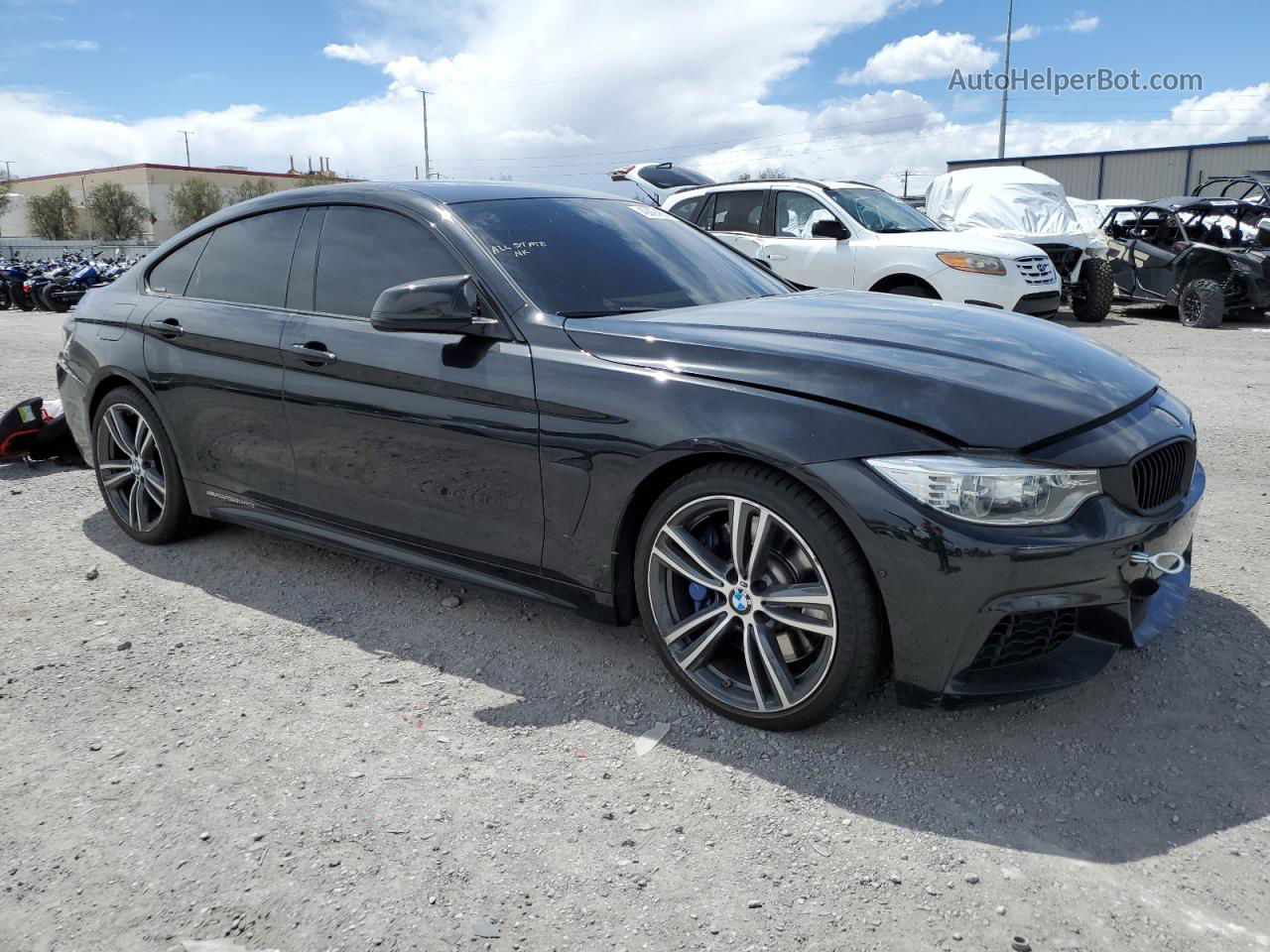 2015 Bmw 435 I Gran Coupe Black vin: WBA4B1C5XFD955220