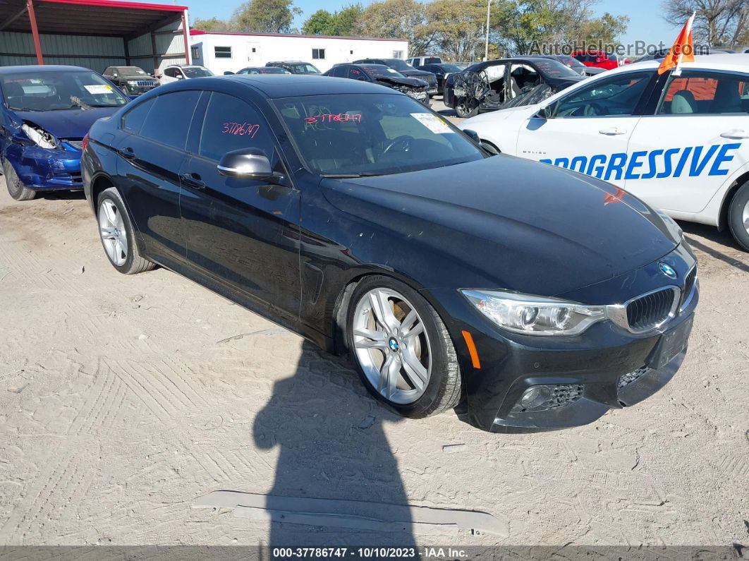 2016 Bmw 4 Series 435i Xdrive Black vin: WBA4B3C50GG344897