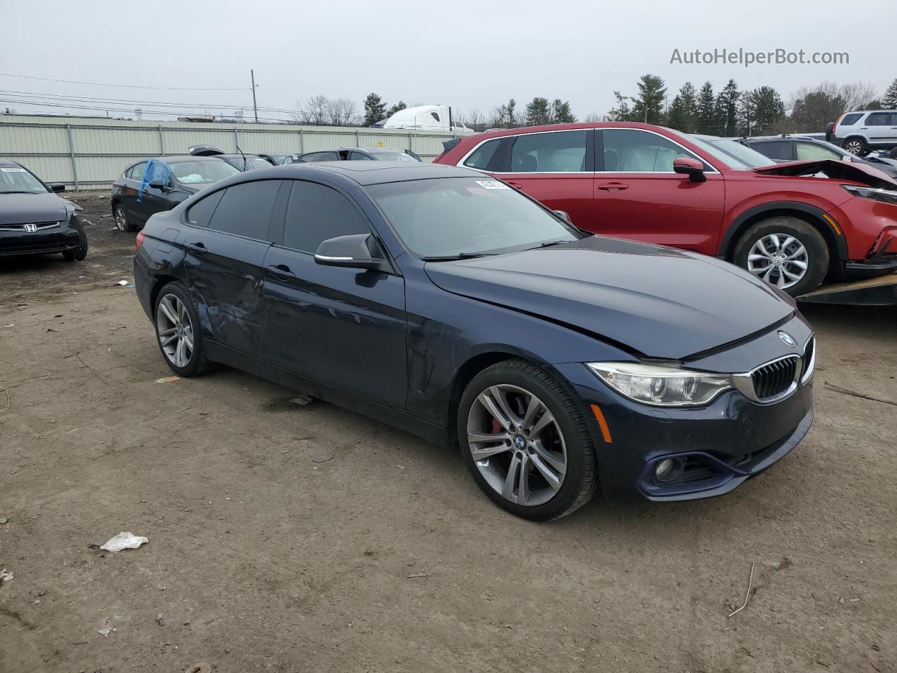 2016 Bmw 435 Xi Gran Coupe Blue vin: WBA4B3C59GG527795