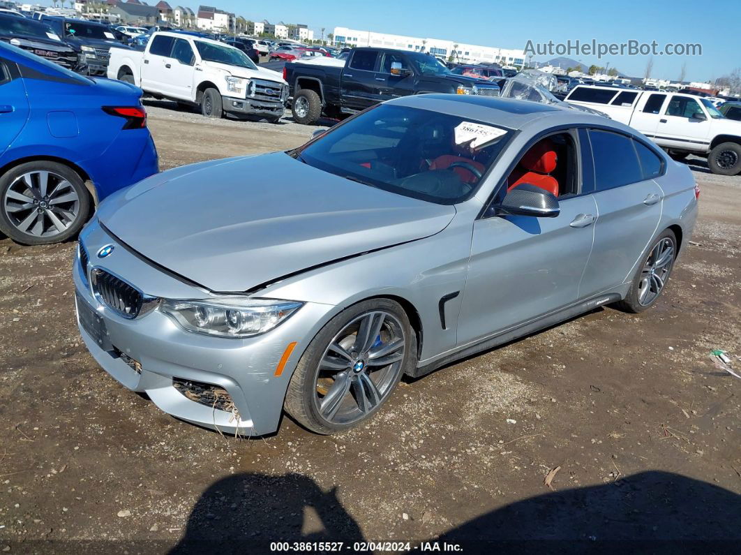 2017 Bmw 440i Gran Coupe   Silver vin: WBA4E3C53HG186855