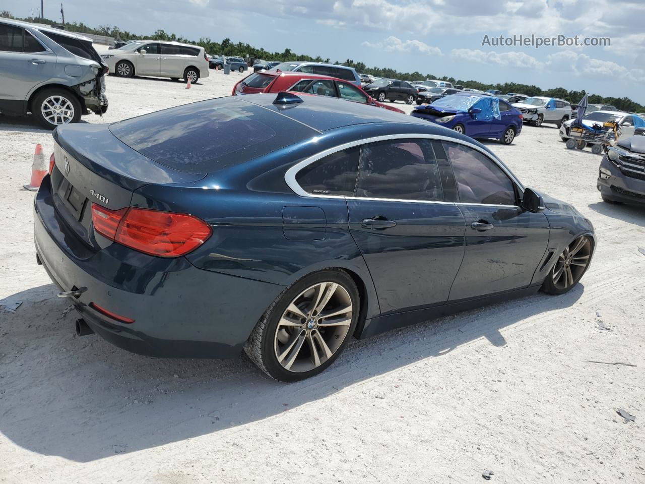 2017 Bmw 440i Gran Coupe Синий vin: WBA4E3C56HG187031