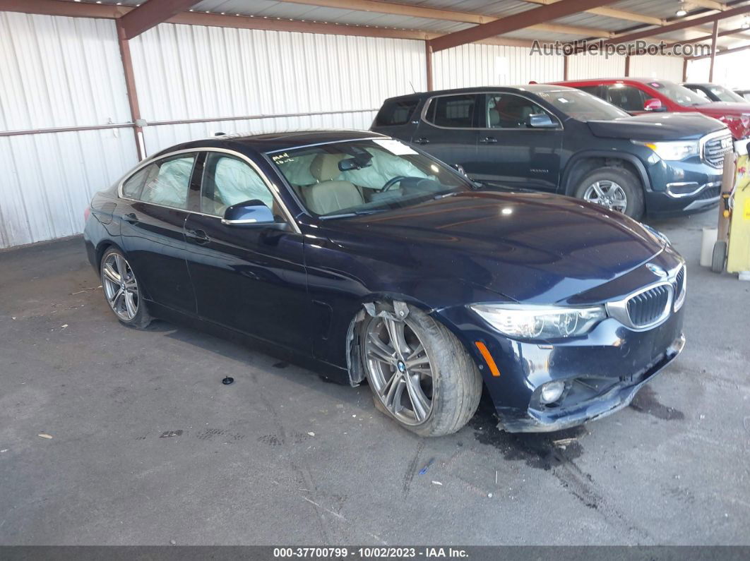 2017 Bmw 4 Series 440i Blue vin: WBA4E3C58HG187158