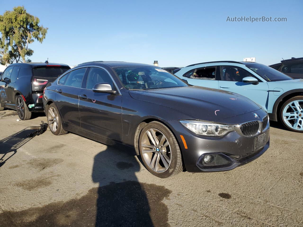 2017 Bmw 430i Gran Coupe Серый vin: WBA4F7C30HG788521