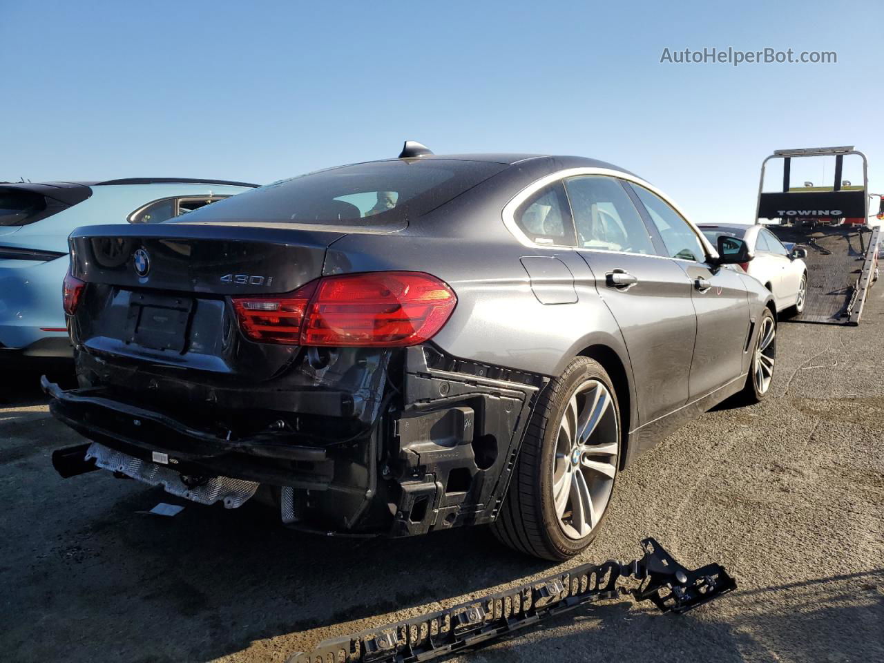 2017 Bmw 430i Gran Coupe Серый vin: WBA4F7C30HG788521